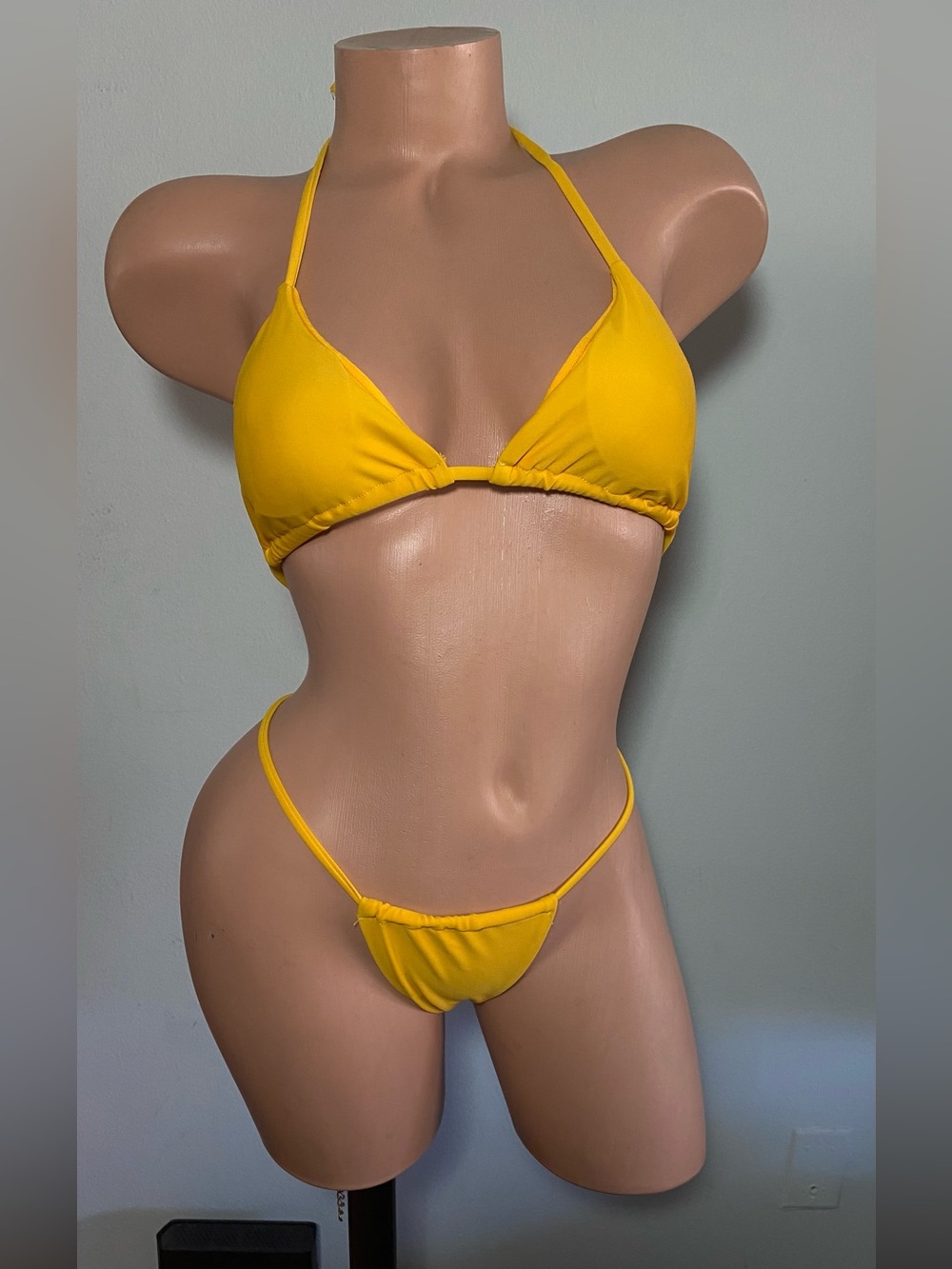 NEW🎉 Matte Collection Yellow Triangle String Bikini - Women Swim Size S